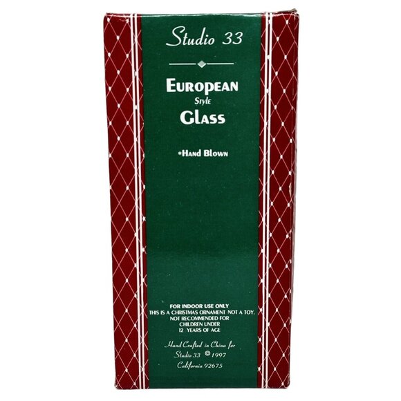 Studio 33 Christmas Soldier Blown Glass Tree Ornament 1997 European Style Glass - Picture 2 of 8